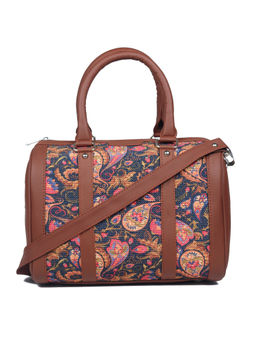 Zouk - Womens Multicolour Printed Vegan Leather Handbag