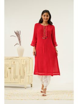 Indy Raaga - Lavanya Straight Embroidered Kurta
