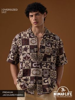 The Souled Store - Official Nomad Akshara Mens Oversized Shirt
