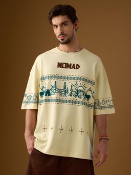 The Souled Store - Nomad: Life Mens Super Oversized T-Shirt