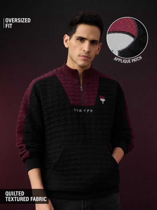 The Souled Store Official Naruto: Shadows Of The Uchiha Mens Oversized Sweatshirt