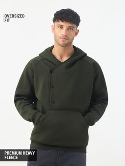 The Souled Store - Oversized Olive Terrain Mens Oversized Hoodie