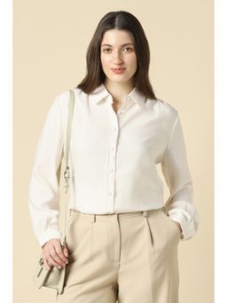 Allen Solly - Women White Solid Long Sleeves Shirt