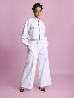Bene Kleed - Women White Relaxed Co-Ord Set