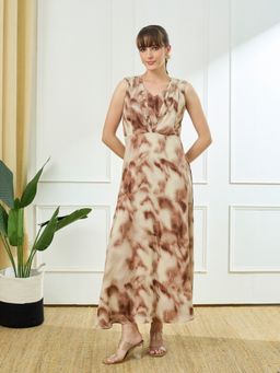 Latin Quarters - Women's Brown Tie-Dye Dress