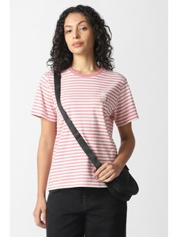Van Heusen - Women Stripe Formal Round Neck T-Shirt