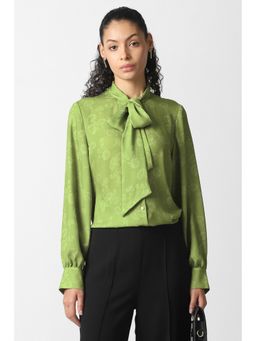 Van Heusen - Women Green Printed Long Sleeves Formal Shirt
