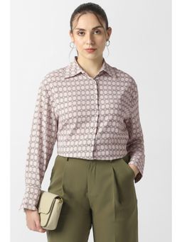 Van Heusen - Women Pink Printed Long Sleeves Formal Shirt