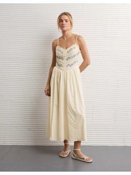American Eagle - Bella Lace Inset Midi Dress