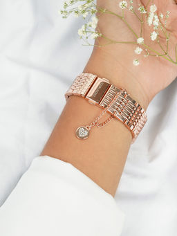 Joker and Witch - Joker & Witch Dainty Heart Rhinestone Rose Gold Watch Charm