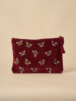 Amaara Home - Maroon Bumble Bee Travel Pouch