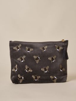 Amaara Home - Grey Bumble Bee Travel Pouch