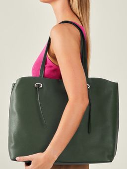 Accessorize London - Women's Green Large Tote Bag