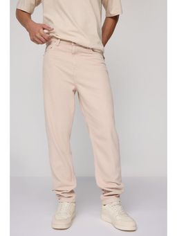 FREAKINS - Neutral Beige Men's Regular Fit Denim Jeans