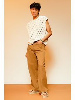 FREAKINS - Bistre Men's Contrast Wide Jeans