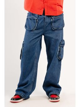 FREAKINS - Men's Contrast Piping Cargo Jeans