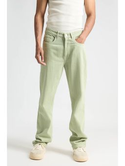 FREAKINS - Sage Green Men's Straight Fit Jeans
