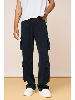 FREAKINS - Ultra Marine Men's Straight Utility Cargo Jeans