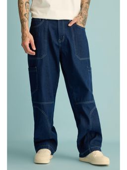 FREAKINS - Men's Ocean Contrast Seam Cargo Jeans