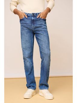 FREAKINS - Faded Stone Blue Men's Straight Leg Jeans