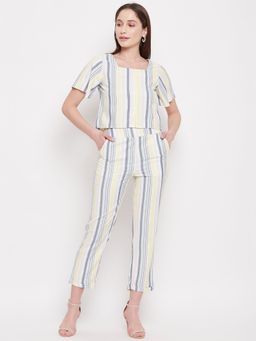 Madame - Stripes Multi-Color Top and Bottom (Set of 2)