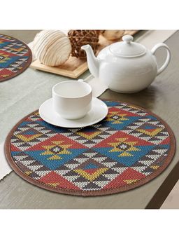 Mona B - Polyester Ethnic Multi-Color Table Mats (Pack of 2)