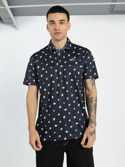 Puma - Pure Love Birdies Men Golf Polo T-Shirt Navy Blue