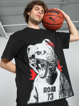 Puma - He Can Hoop Men Oversized Fit Basketball T-Shirt Black