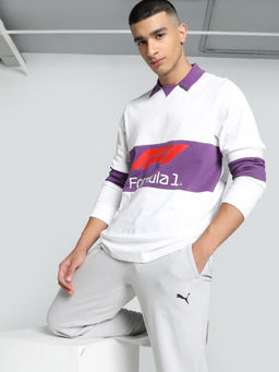 Puma - F1 Rugby Men Motorsport Polo T-Shirt White & Purple