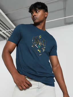 Puma - Neymar Jr Bna Men Football Logo T-Shirt Navy Blue