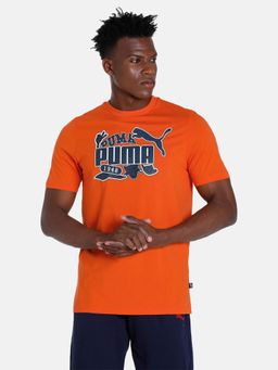 Puma - Graphics Icon Mens Orange T-shirt