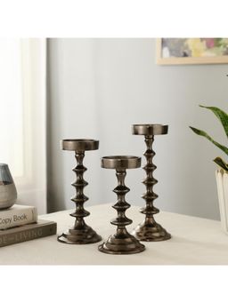 De Maison Decor - Ebon Whisper Candle Holders Black (Set of 3)
