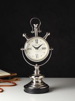 De Maison Decor - Aristotime Table Clock in Silver