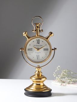 De Maison Decor - Aristotime Table Clock in Gold