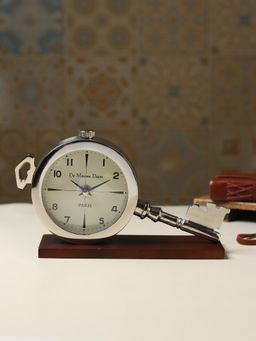 De Maison Decor - Areios Table Clock in Silver