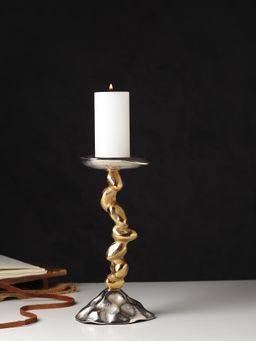 De Maison Decor - Stones Orivia Silver Candle Holder