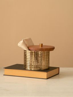 IAAH - Aurummesh Round Box Gold