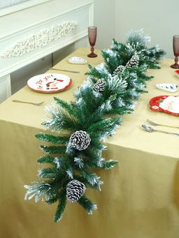 Little Surprise Box - 6 Feet Snow Dust Green Christmas Garland For