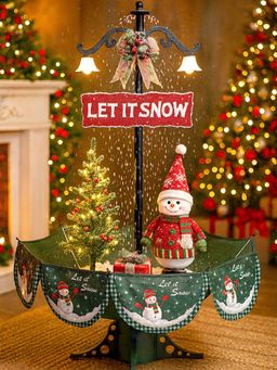 Little Surprise Box - Let It Snow Snowfall Effect with Light & Music Umbrella Styled Christmas