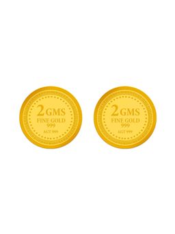 Swarnavarsham - Muthoot Pappachan Hallmarked Gold Coin 24K 4gm (2gm + 2gm)