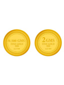 Swarnavarsham - Muthoot Pappachan Hallmarked 999 Gold Coin 2.5 Gm (0.5 Gm + 2 Gm)