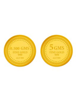 Swarnavarsham - Muthoot Pappachan Hallmarked 999 Gold Coin 5.5 Gm (0.5 Gm + 5 Gm)