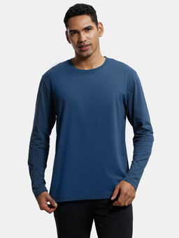 Jockey - AM95 Men Super Combed Cotton Rich Solid Round Neck T-Shirt - Mid Night Navy