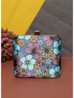NR by Nidhi Rathi - Multi-Color Floral Printed Box Clutch