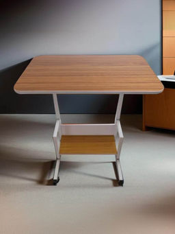 Savya Home - Walnut Manual Height Adjustable Table