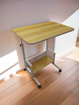 Savya Home - Beige Maple Manual Height Adjustable Table