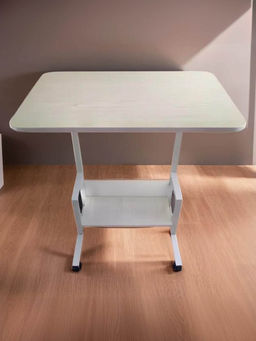 Savya Home - Warm White Manual Height Adjustable Table