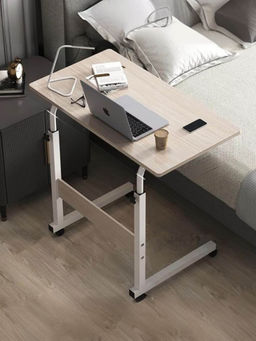 Savya Home - White Maple Manual Height Adjustable Table