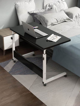 Savya Home - Black Manual Height Adjustable Table
