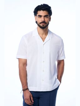 TERRA LUNA - White Chriss Ss Khadi Shirt